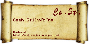 Cseh Szilvána névjegykártya